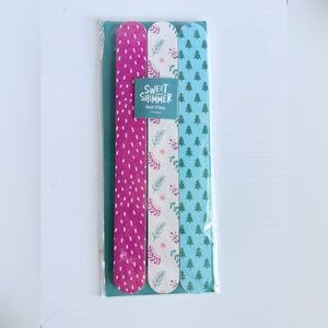 Sweet & Shimmer Nail File Trio Set Manicure Pedicure Brand New